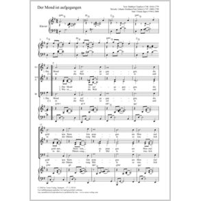 Der Mond Ist Aufgegangen : G Major