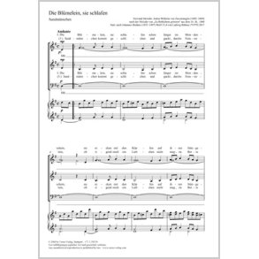 Die Blümelein, Sie Schlafen : G Major