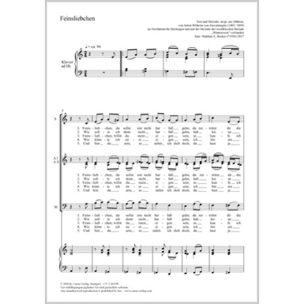 Feinsliebchen : A Minor