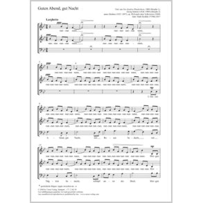 Guten Abend, Gut Nacht : B Flat Major