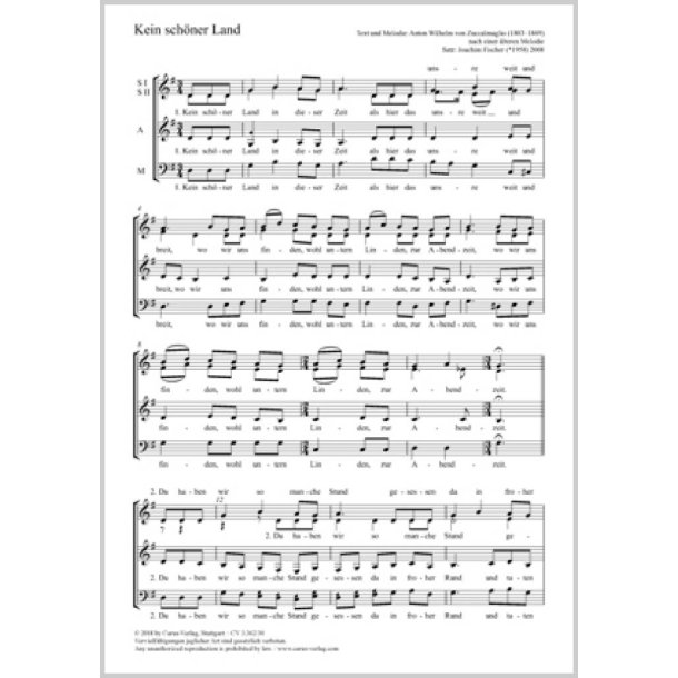 Kein Sch&ouml;ner Land : G Major