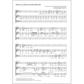 Stehn Zwei Stern Am Hohen Himmel : A Major