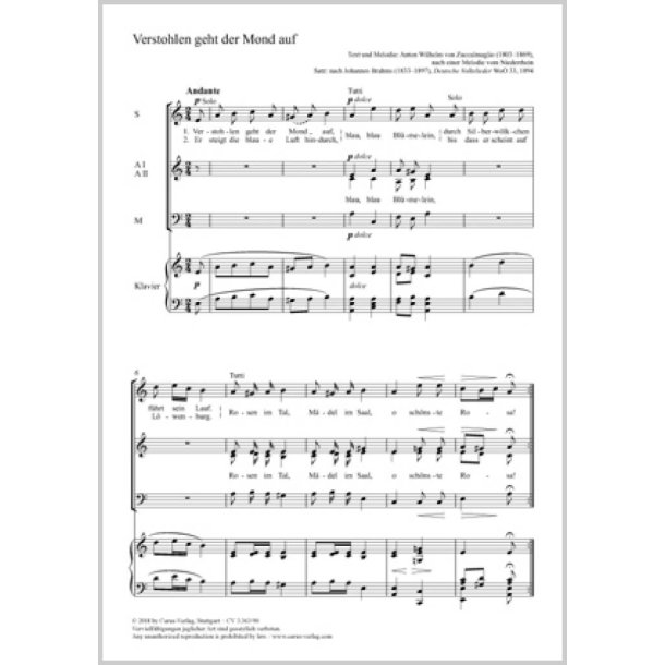 Verstohlen Geht Der Mond Auf : A Minor