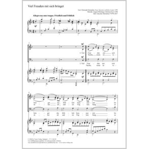 Viel Freuden Mit Sich Bringet : F Major