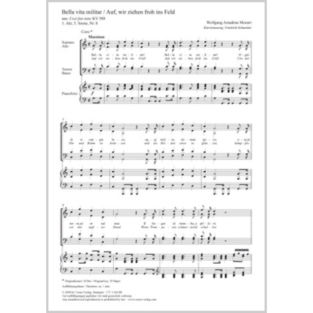 Bella Vita Militar : KV 588 - C Major