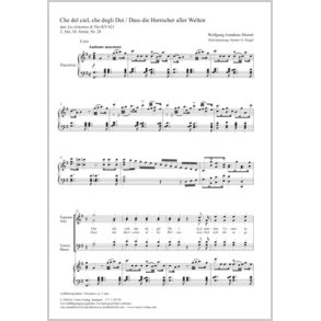 Che Del Ciel, Che Degli Dei : KV 621 - G Major