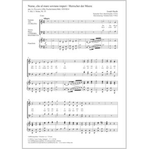 Nume, Che Al Mare Sovrano Imperi : Hob. XXXVIII:4 - C Major