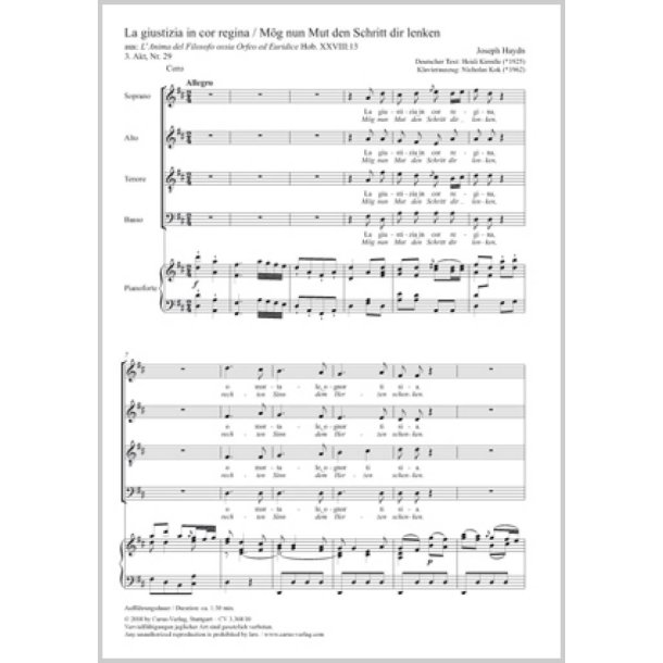 La Giustizia In Cor Regina : Hob. XXVIII:13 - D Major