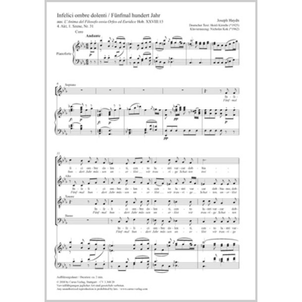 Infelici Ombre Dolenti : Hob. XXVIII:13