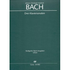 Bach, Johann Christoph Friedrich: Drei Sonaten