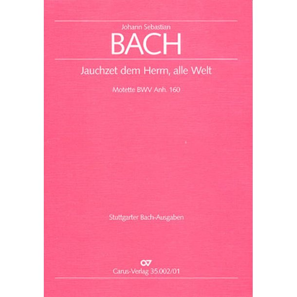 Jauchzet dem Herrn, alle Welt : C-Dur