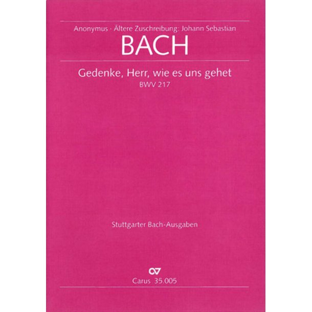Gedenke, Herr, wie es uns gehet : Kantate zum 1. Sonntag nach Epiphanias
