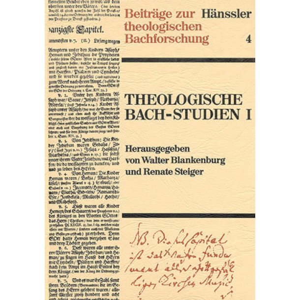 Theologische Bach-Studien I