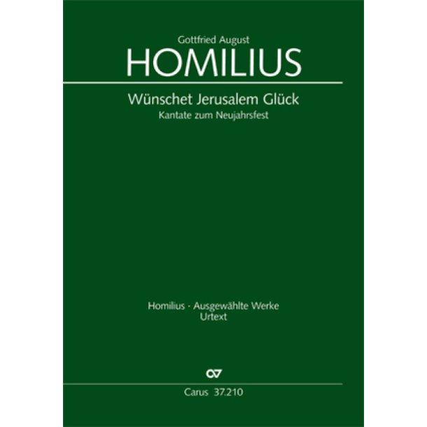 W&uuml;nschet Jerusalem Gl&uuml;ck : Kantate zum Neujahrsfest
