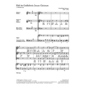 Halt im Gedächtnis Jesum Christum : Eingangschor aus der Kantate zum 1. Ostertag