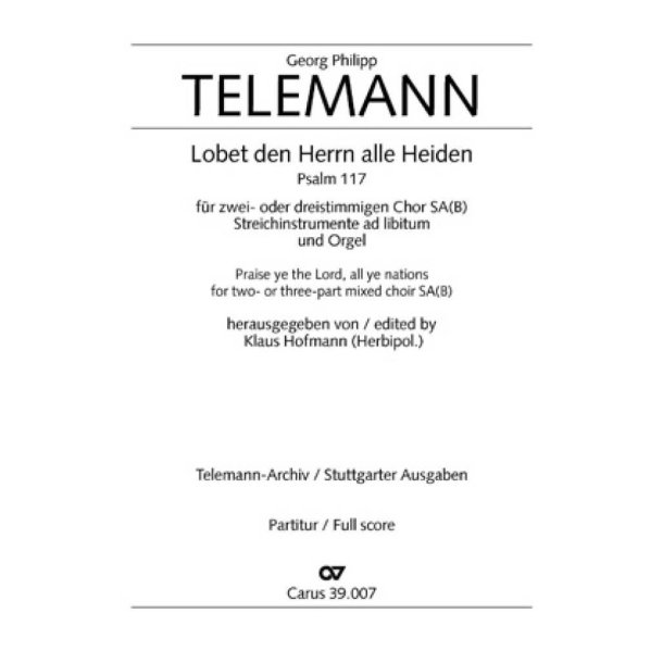 Lobet den Herrn, alle Heiden [II] : C-Dur