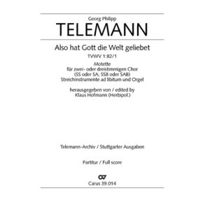 Also hat Gott die Welt geliebet : Eingangschor aus der Kantate zum 2. Pfingsttag