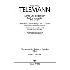 Lehre uns bedenken : Eingangschor aus der Kantate zum 27. Sonntag nach Trinitatis