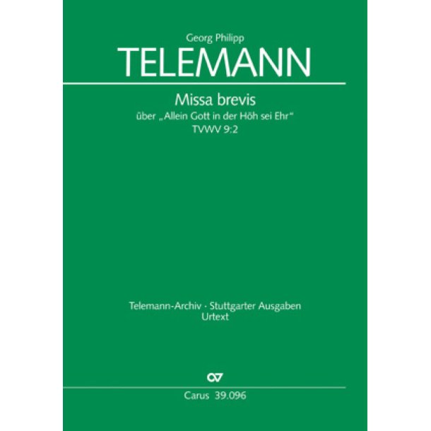 Missa brevis : &uuml;ber Allein Gott in der H&ouml;h sei Ehr