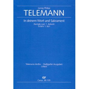 In deinem Wort und Sakrament TVWV 1:931 : Kantate zum 1. Advent