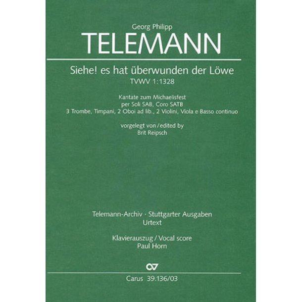 Siehe! es hat &uuml;berwunden der L&ouml;we : Kantate zum Michaelisfest