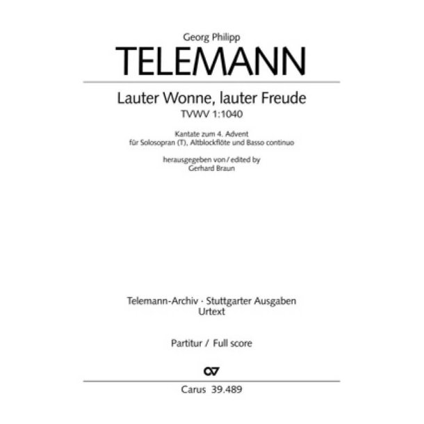 Lauter Wonne, lauter Freude : Kantate zum 4. Advent