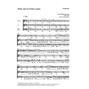 Siehe, das ist Gottes Lamm [I] : Kantate zum Sonntag Palmarum