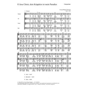 O Jesu Christ, dein Kripplein ist : Kantate zum 2. Weihnachtstag