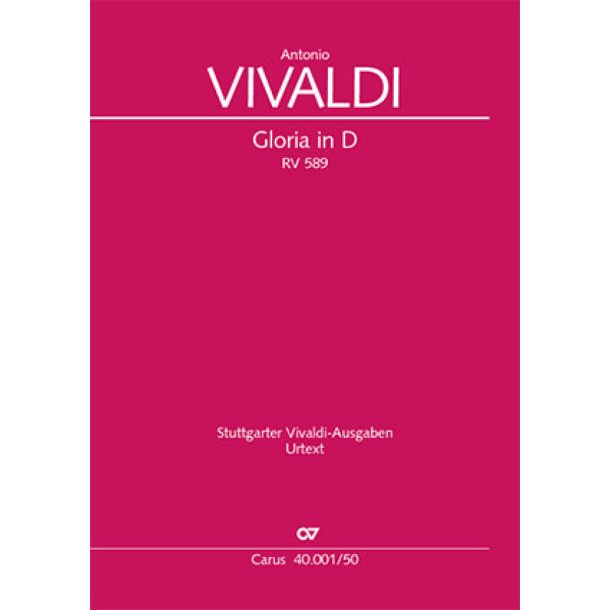 Gloria in D RV 589 : Klavierauszug