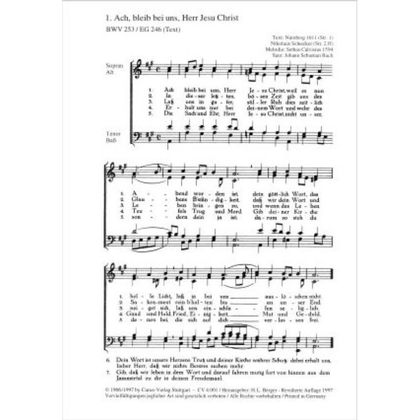 Chorals&auml;tze 1, 21 Kirchenlieder in 4-st. S&auml;tzen