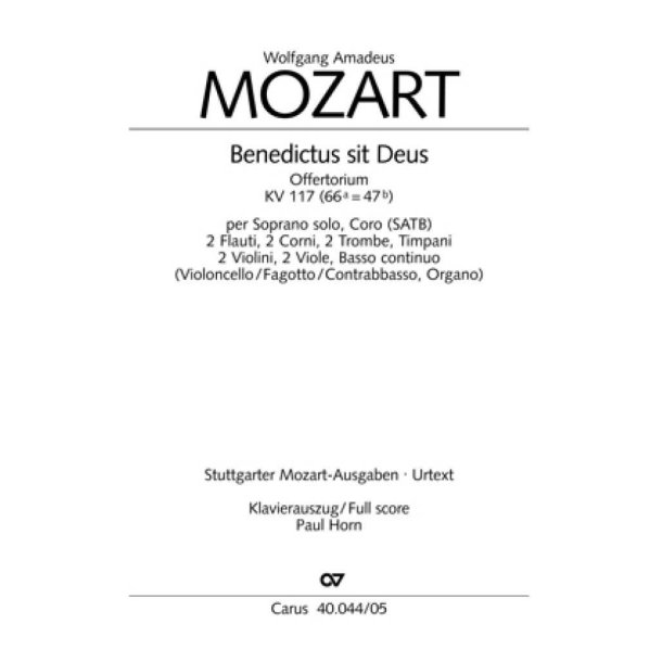 Benedictus sit Deus Pater : C-Dur