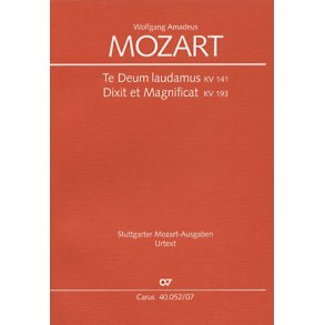 Mozart: Dixit et Magnificat- Te Deum