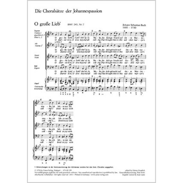 Bach: Die 11 Chorals&auml;tze der Johannespassion