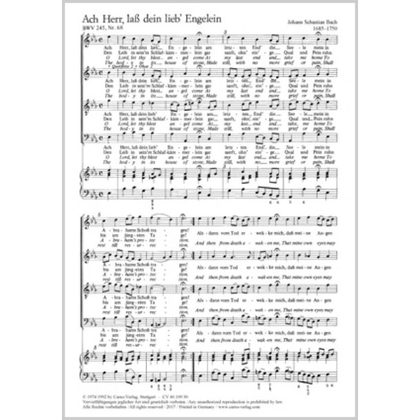 Ach Herr, lass dein lieb Engelein : aus: Johannespassion