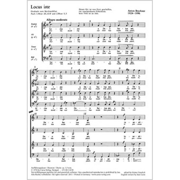 Bruckner: Locus iste- Iam lucis
