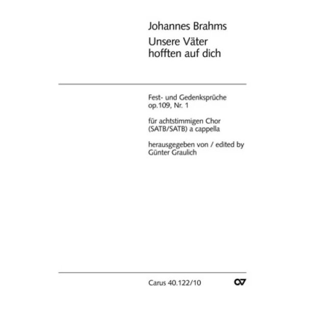 Unsere V&auml;ter hofften auf dich : aus: Fest- und Gedenkspr&uuml;che