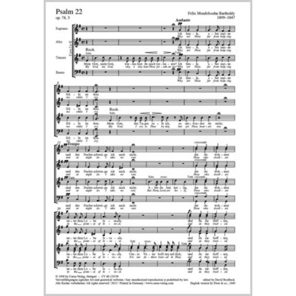 Mein Gott, warum hast du mich verlassen [Psalm 22] : aus: Drei Psalmen