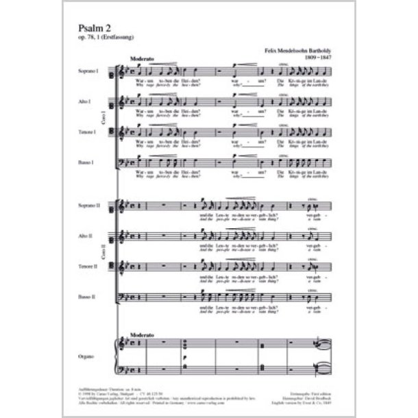 Warum toben die Heiden : aus: Drei Psalmen