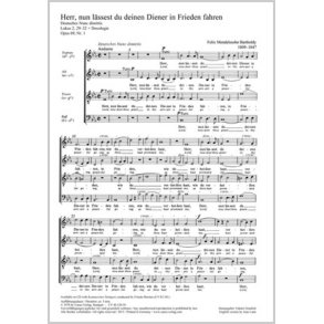 Herr, nun lässest du deinen Diener : Aus: Drei Motetten