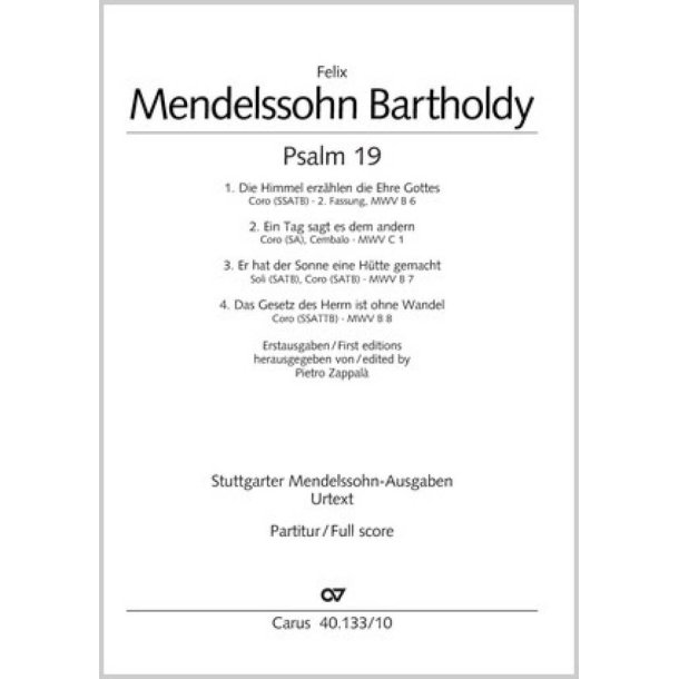 Mendelssohn: Psalm 19 Die Himmel erz&auml;hlen