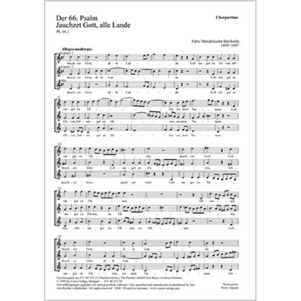 Mendelssohn: Psalm 66