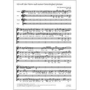 Will den Herrn nach seiner Gerechtigkeit preisen