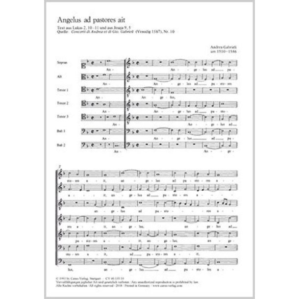 Angelus ad pastores ait