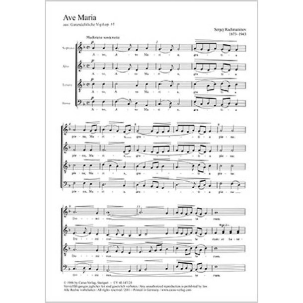 Rachmaninov: Ave Maria- Gluck: De profundis