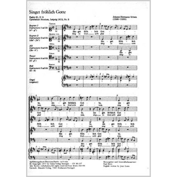 Singet fr&ouml;hlich Gotte : dorisch
