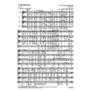 Trauergesang : Sahst du ihn herniederschweben