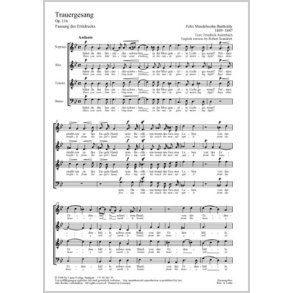 Trauergesang : Sahst du ihn herniederschweben