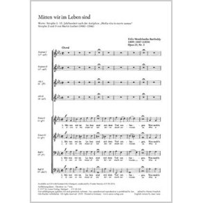 Mitten wir im Leben sind : aus: Drei Kirchenmusiken