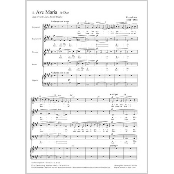 Liszt: Ave Maria