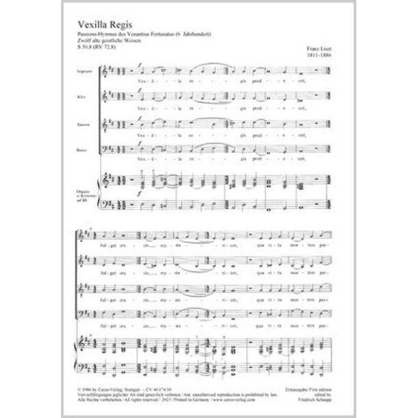 Vexilla regis : aus: Drei Kirchenhymnen